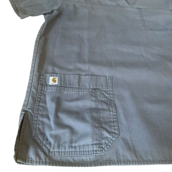 Carhartt Ripstop Scrub Top In Grey Mens Size Medium - Picture 3 of 7